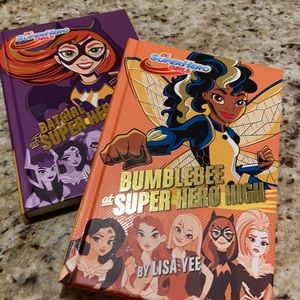 Set 2 DC Comics Superhero Batgirl Bumblebee Girls Chapter Book Reader Set